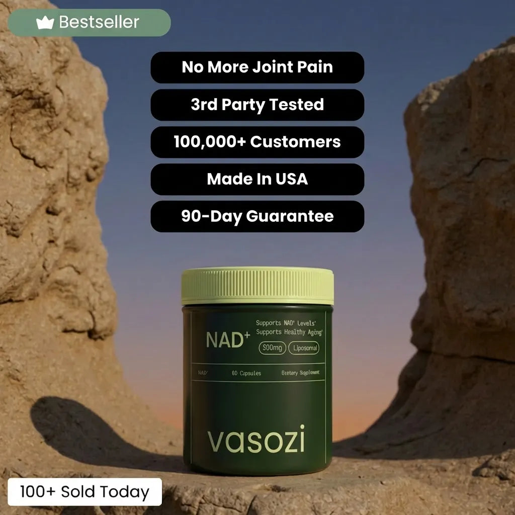 Vasozi NAD+ capsules close-up