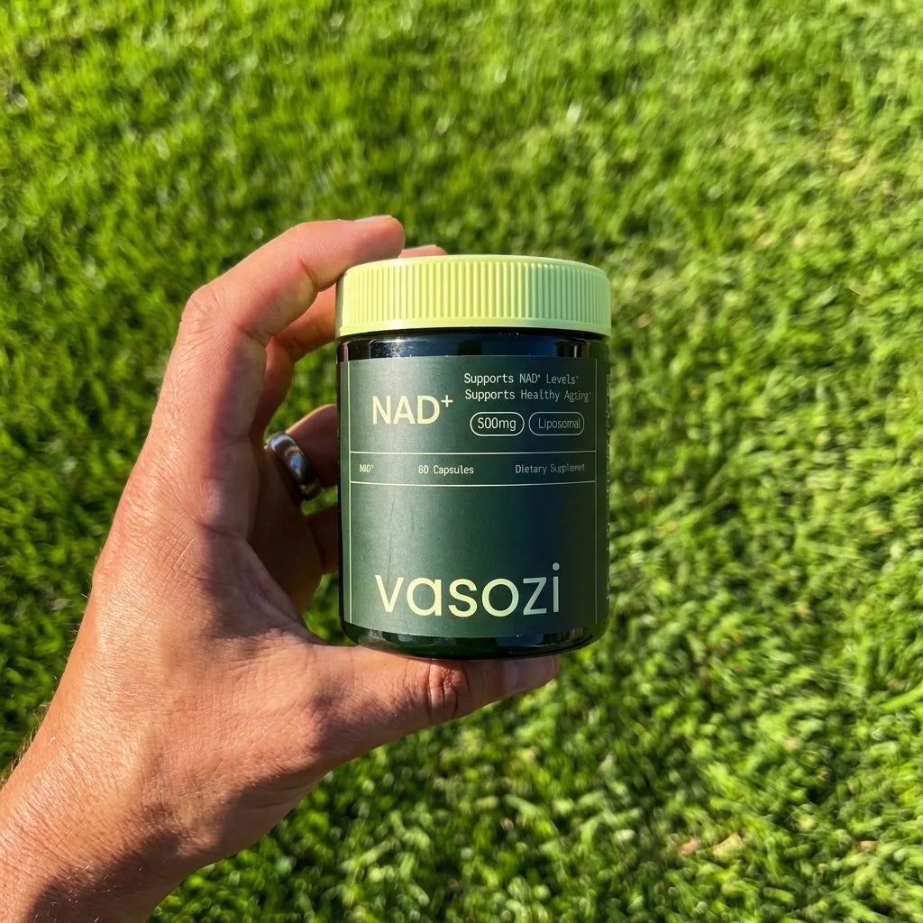 Vasozi NAD+ supplement bottle